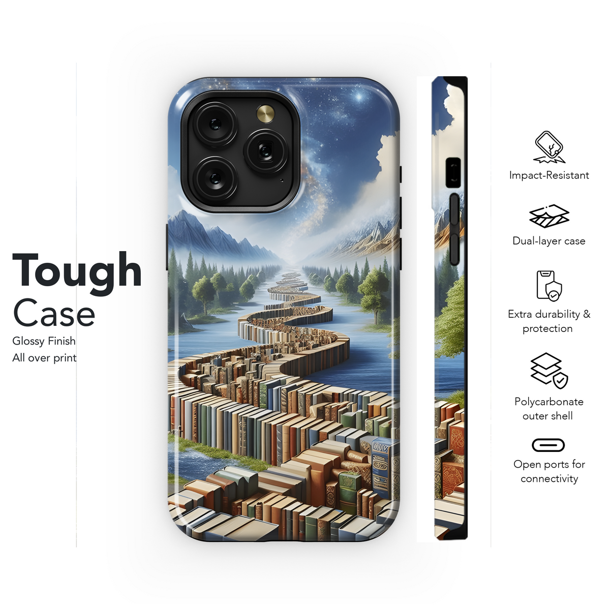 Abstract landscape path library Phone Case iPhone Samsung Cover Pixel 2239 - Image 6