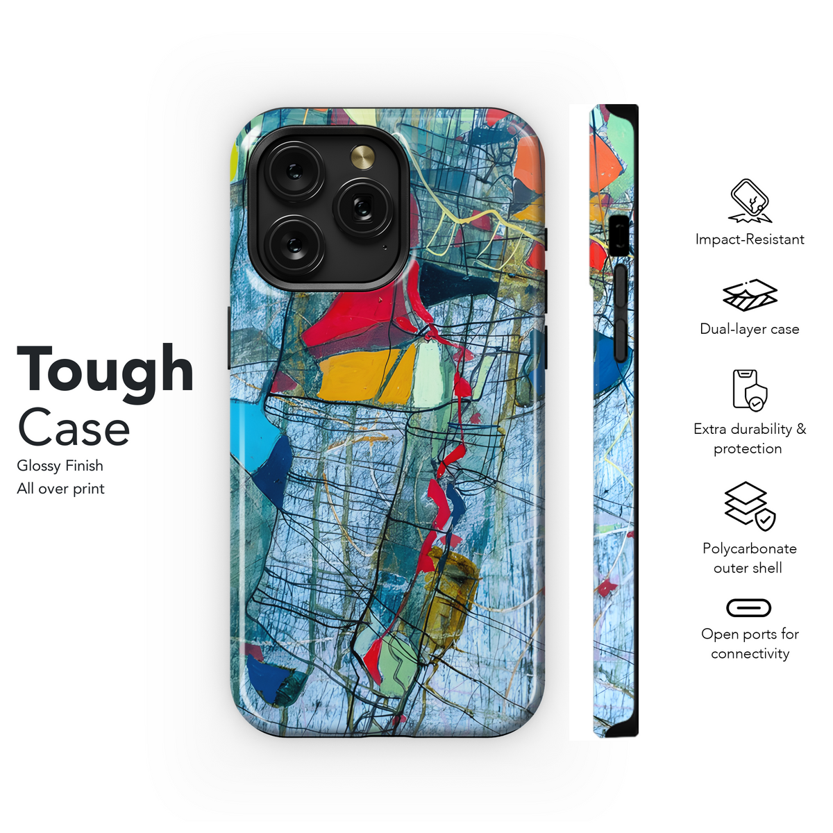 Abstract Oil Painting Phone Case iPhone Samsung Cover Pixel 2533 - Image 6