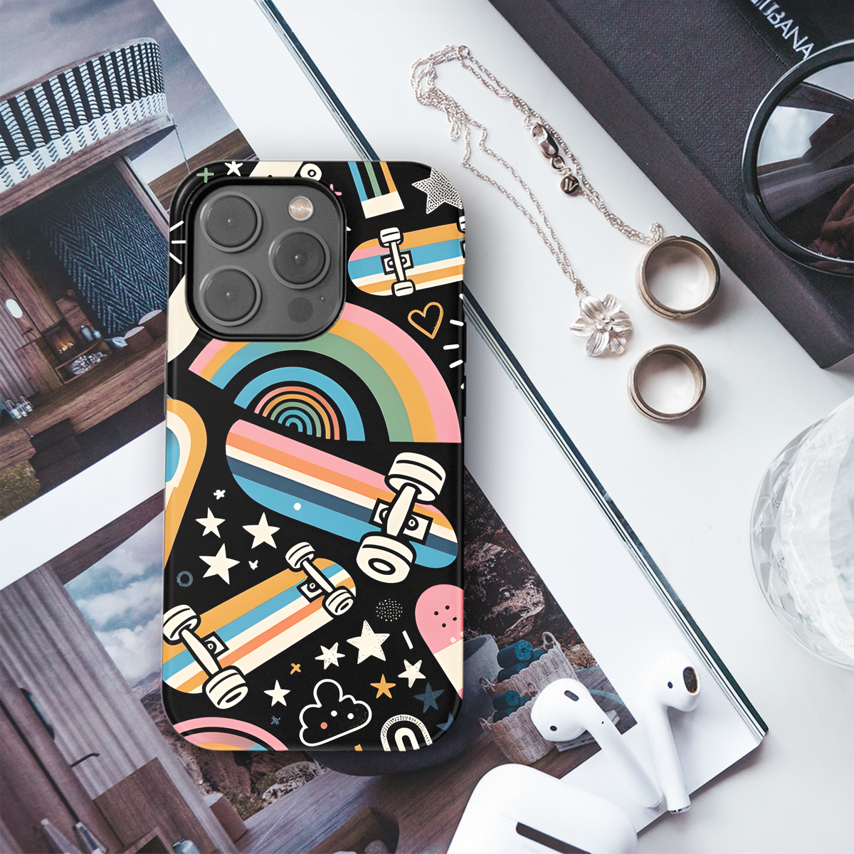 Abstract Skateboard Phone Case iPhone Samsung Cover Pixel 2869 - Image 3