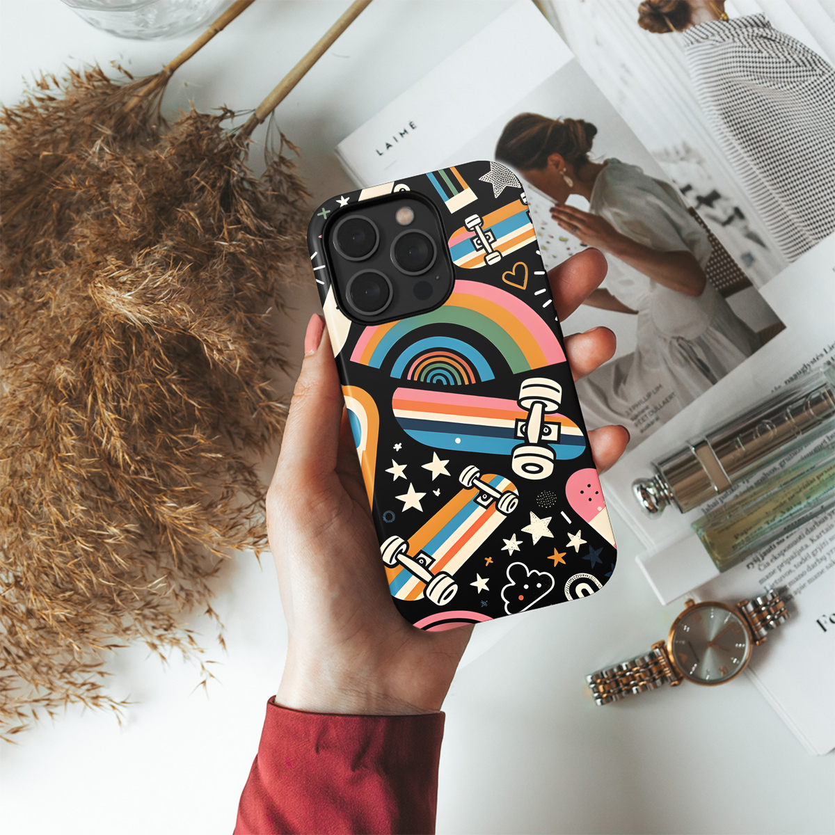 Abstract Skateboard Phone Case iPhone Samsung Cover Pixel 2869 - Image 4