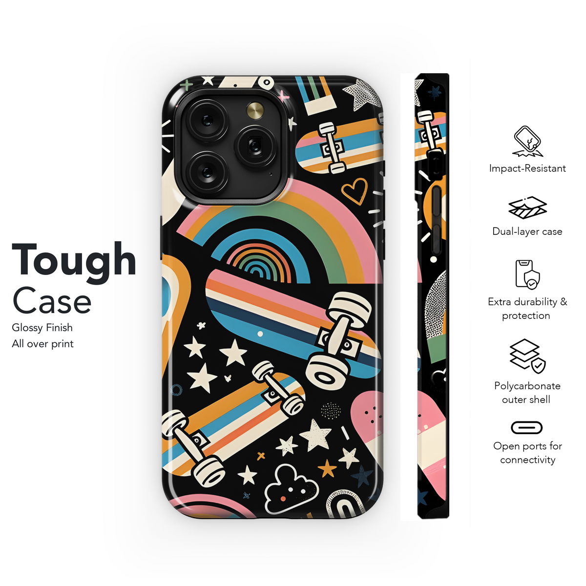 Abstract Skateboard Phone Case iPhone Samsung Cover Pixel 2869 - Image 6