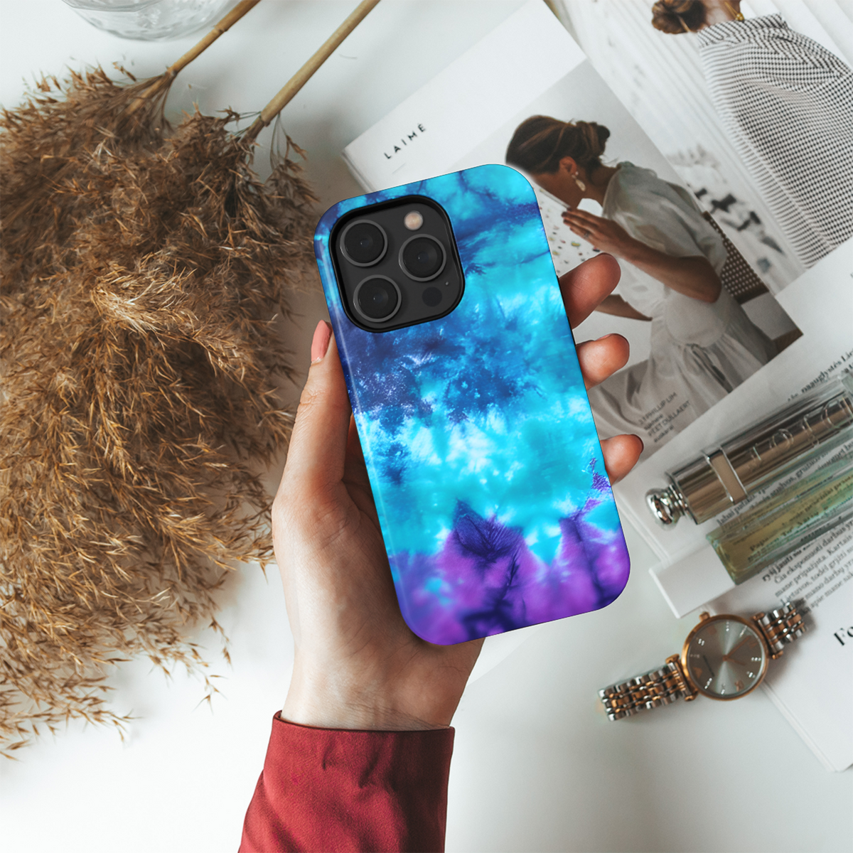 Abstract Tie Dye Phone Case iPhone Samsung Cover Pixel 3809 - Image 4