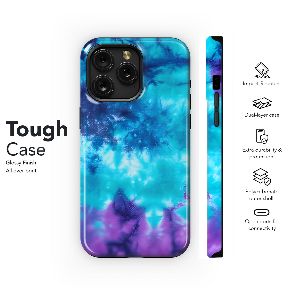 Abstract Tie Dye Phone Case iPhone Samsung Cover Pixel 3809 - Image 6