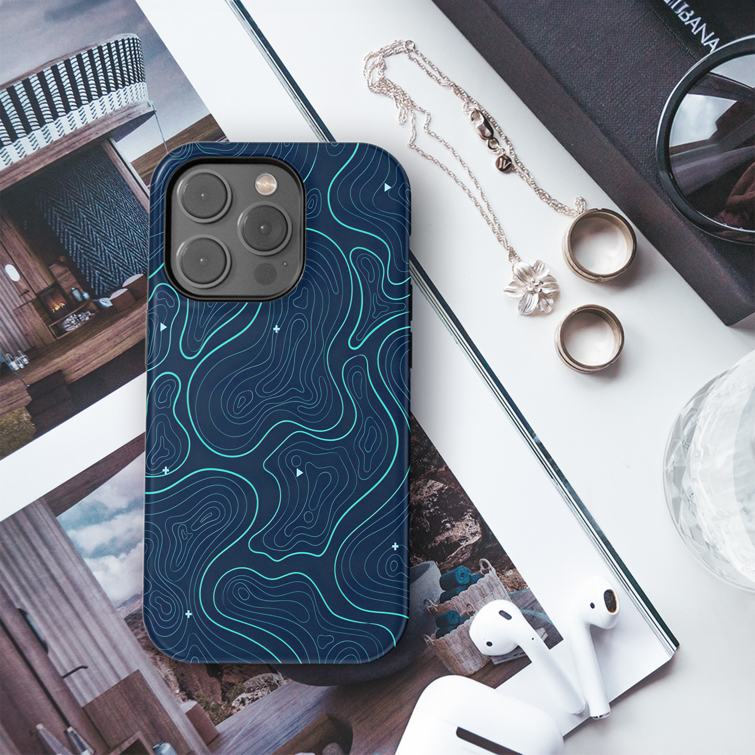 Abstract Topographic Lines
 Phone Case iPhone Samsung Cover Pixel 4473 - Image 3