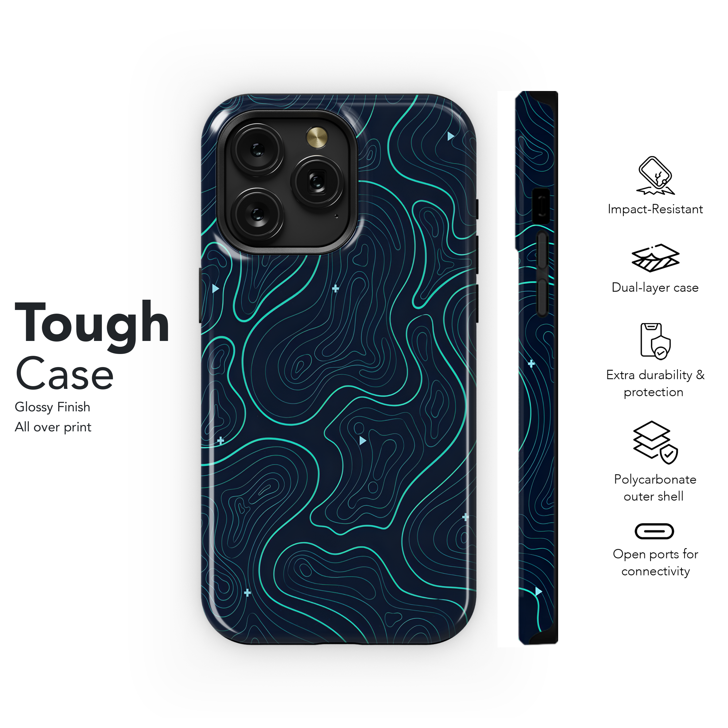 Abstract Topographic Lines
 Phone Case iPhone Samsung Cover Pixel 4473 - Image 6