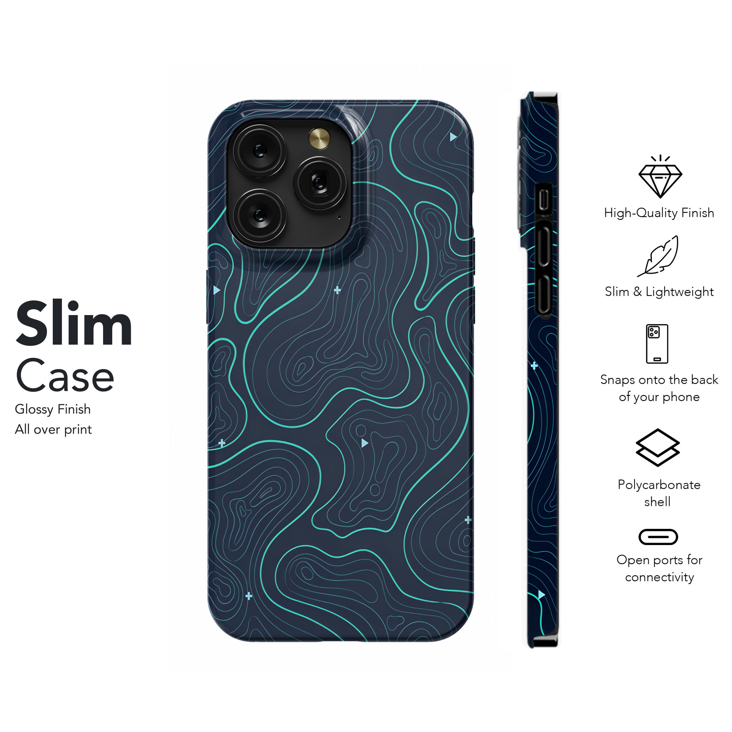 Abstract Topographic Lines
 Phone Case iPhone Samsung Cover Pixel 4473 - Image 7