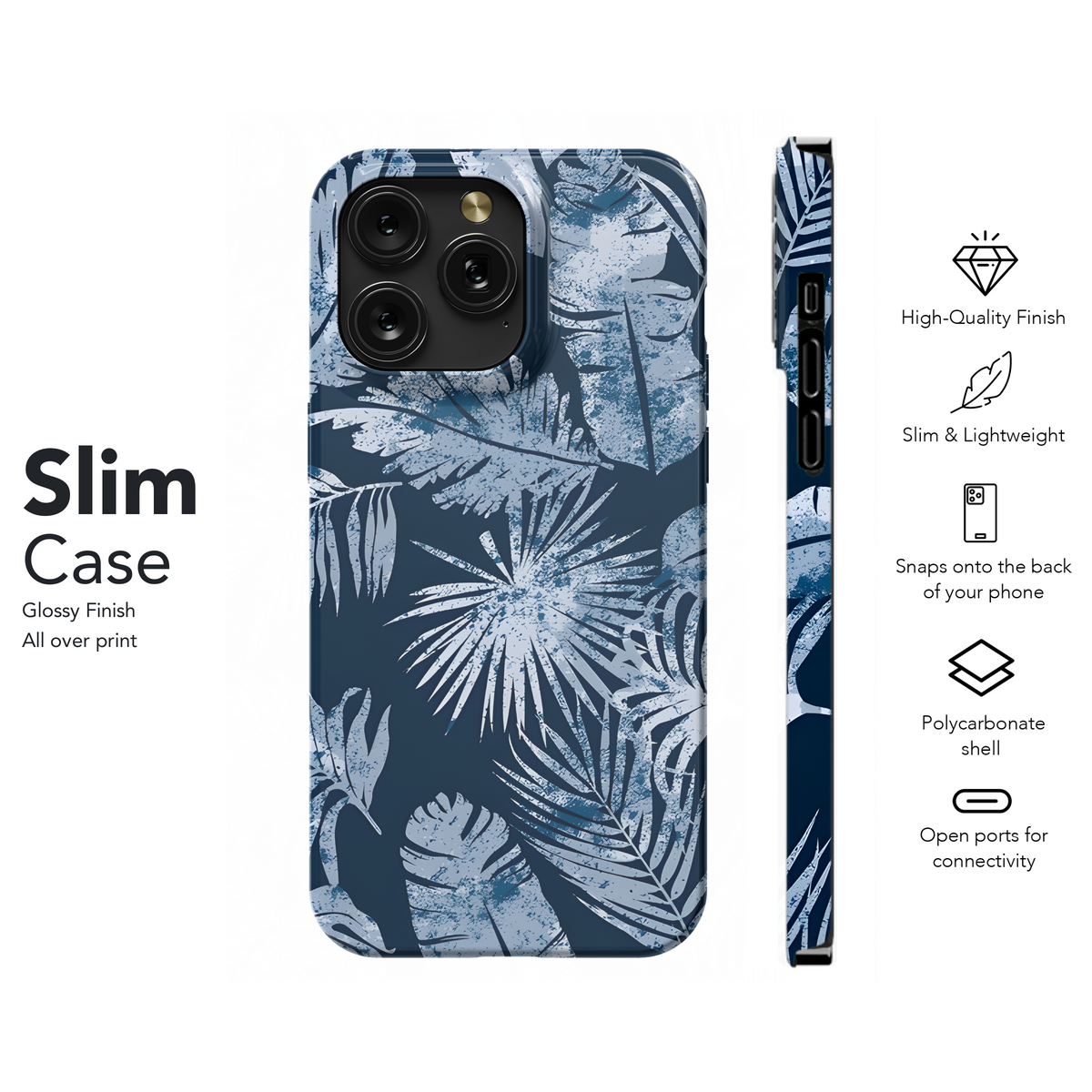 Abstract Tropical Leaves Grunge Phone Case iPhone Samsung Cover Pixel 2692 - Image 6