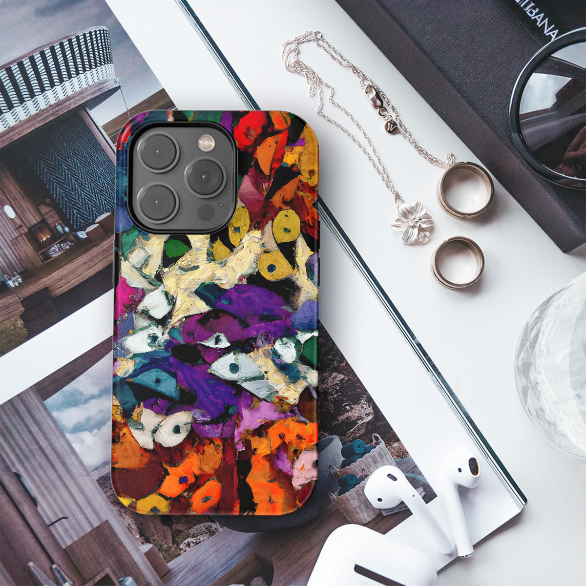 Abstract Watercolor Phone Case iPhone Samsung Cover Pixel 3282 - Image 3