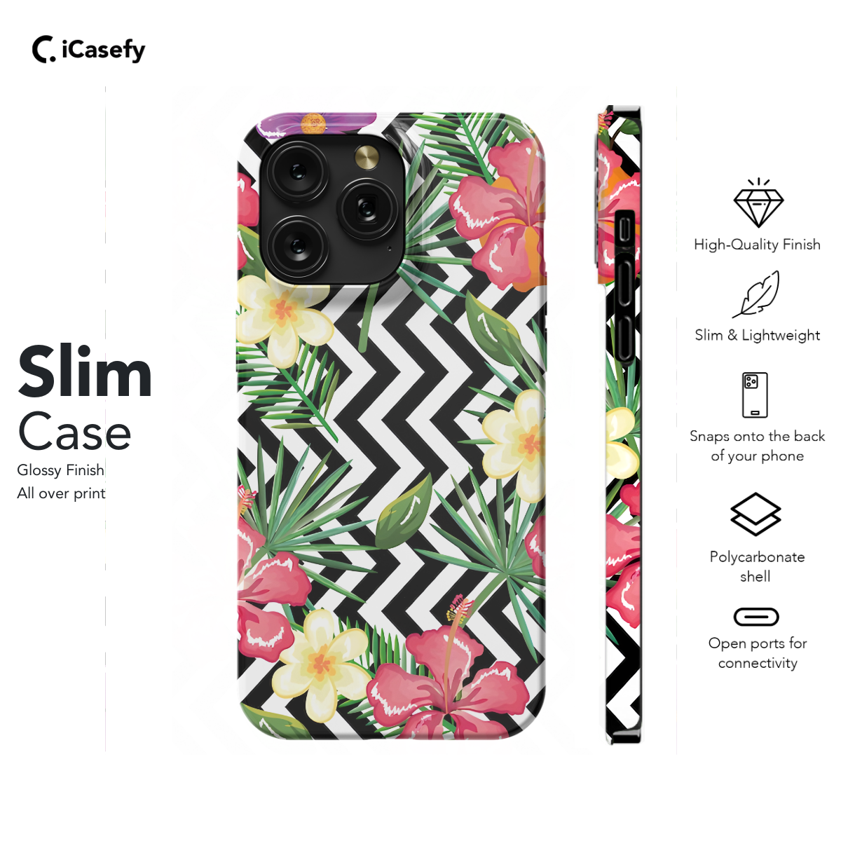 Abstract Wavy Tropical Flower Phone Case iPhone Samsung Cover Pixel 1177 - Image 6