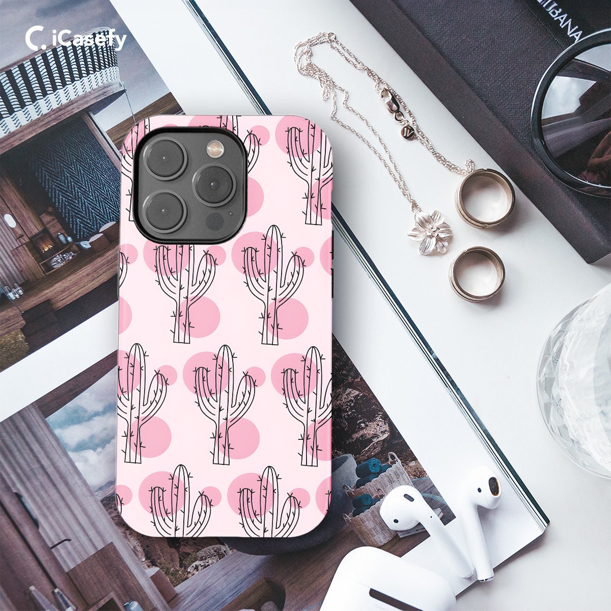 Adorable Cactus Phone Case for iPhone Samsung Pixel  More - Aesthetic Design - Image 3