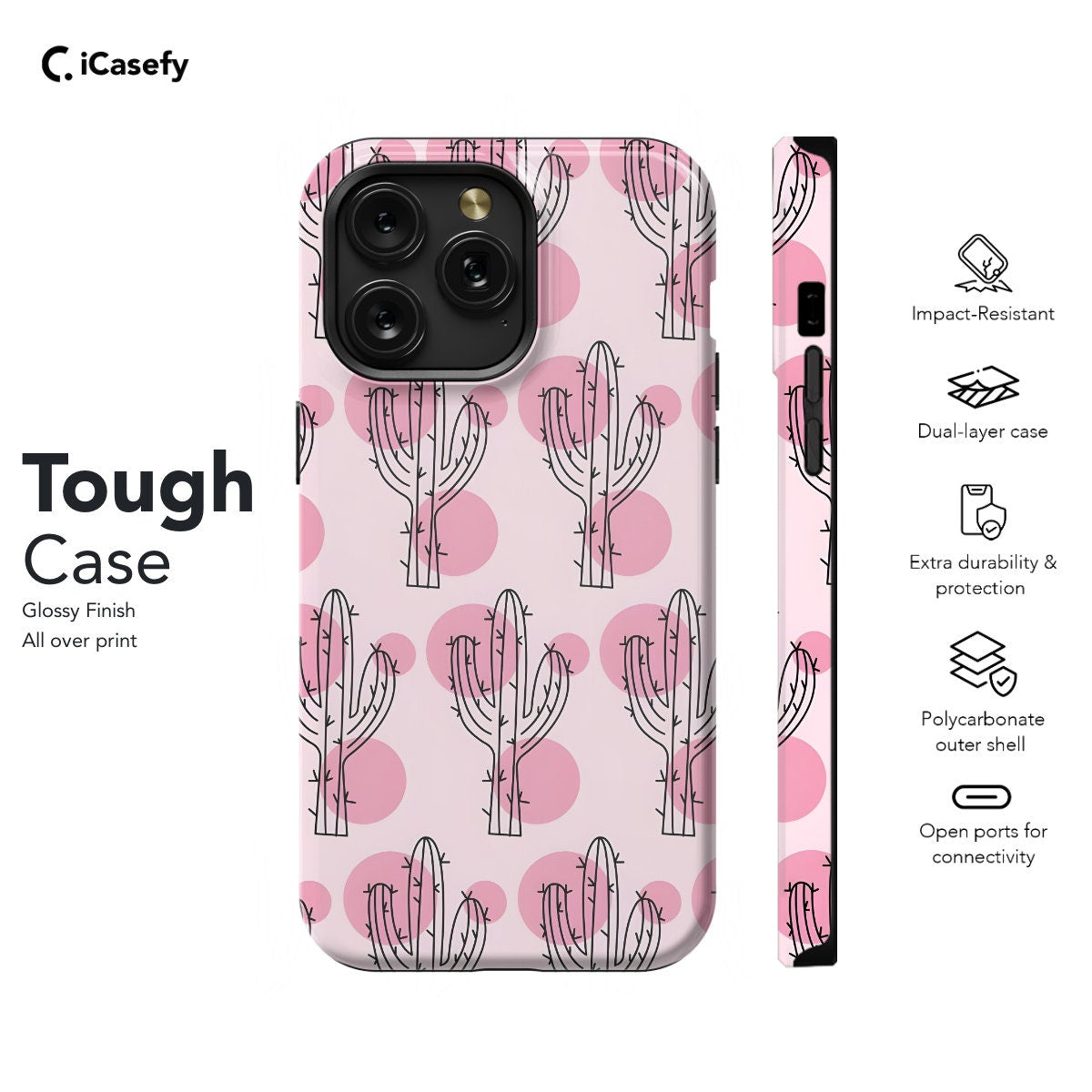 Adorable Cactus Phone Case for iPhone Samsung Pixel  More - Aesthetic Design - Image 5