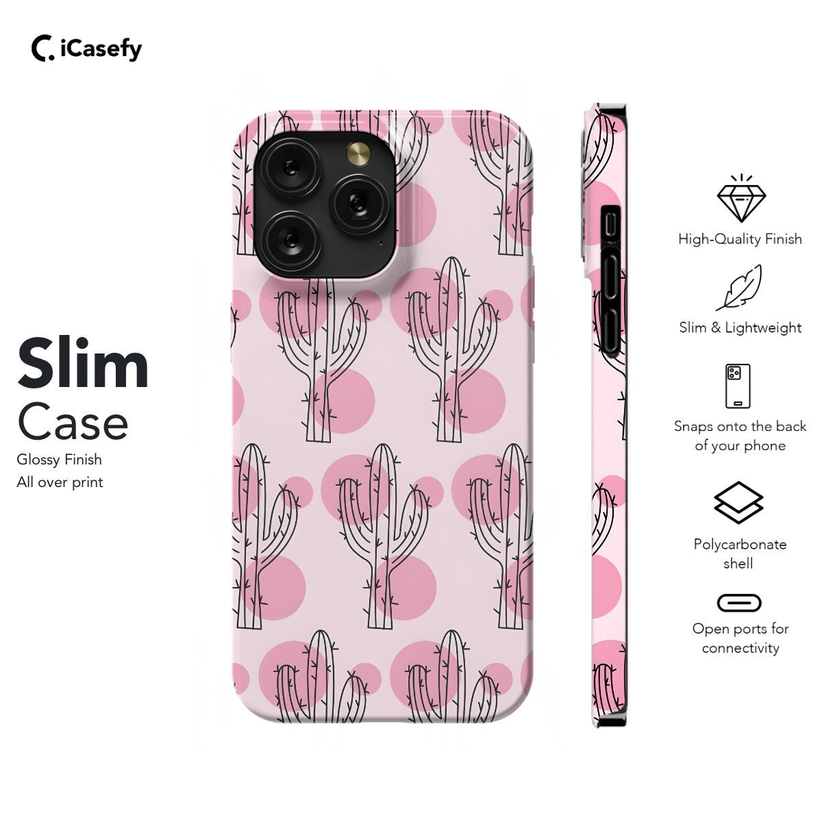 Adorable Cactus Phone Case for iPhone Samsung Pixel  More - Aesthetic Design - Image 6