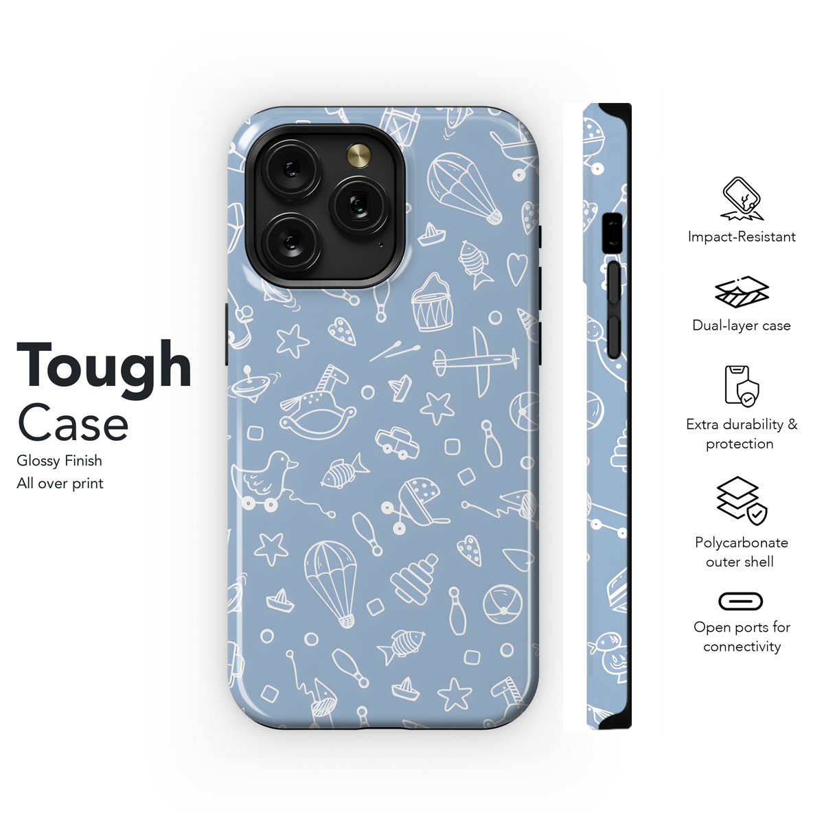 Adorable Doodle Kids Toys Phone Case iPhone Samsung Cover Pixel 2688 - Image 6