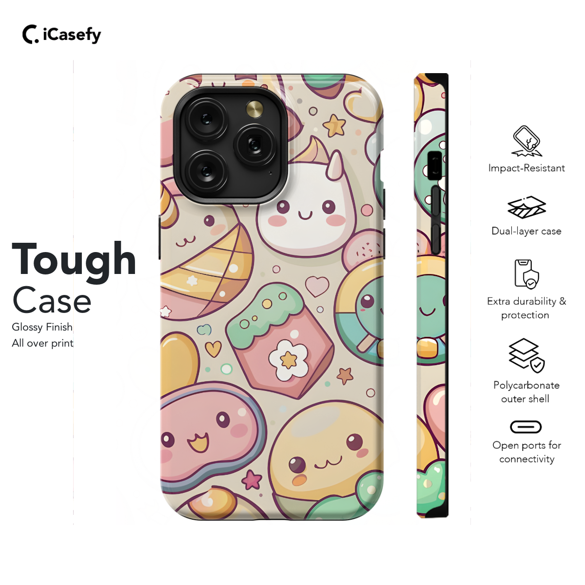 Adorable Seamless Kawaii Phone Case iPhone Samsung Cover Pixel 1100 - Image 5