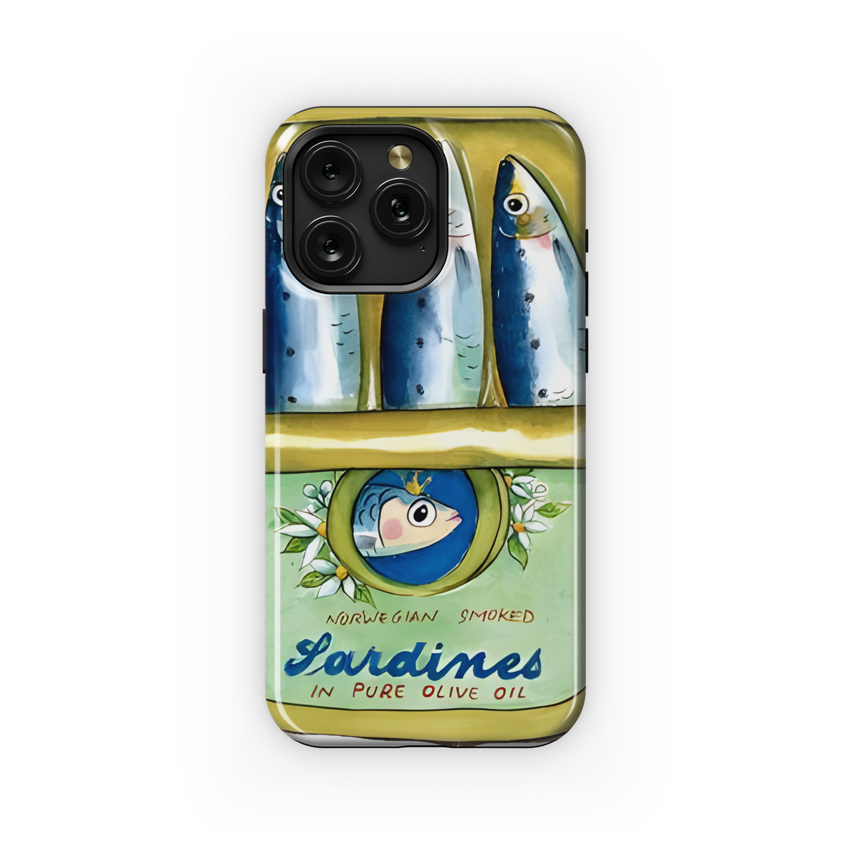 Aesthetic Collage Fish Sea Sardine Phone Case iPhone Samsung Cover Pixel 1796 - Image 1