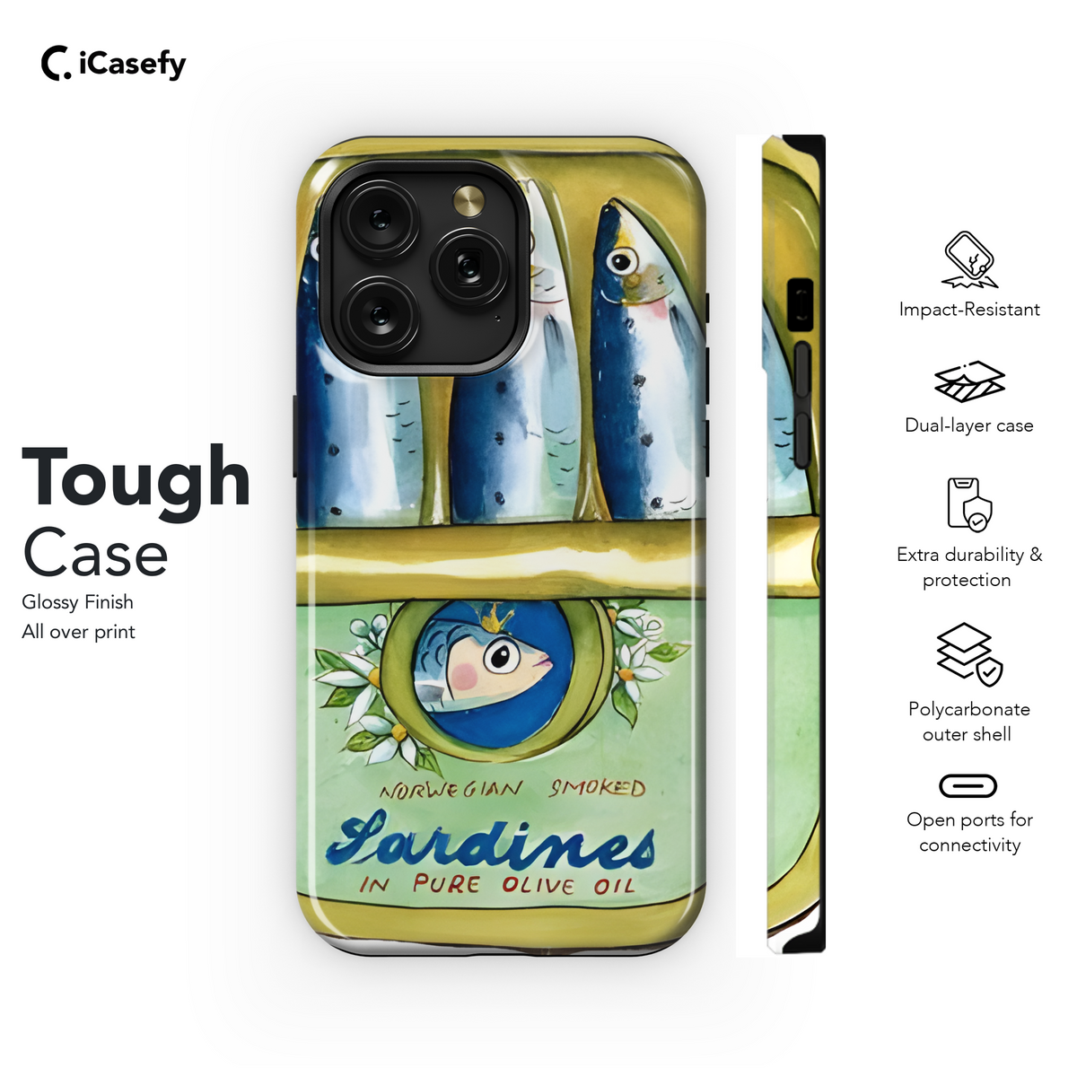 Aesthetic Collage Fish Sea Sardine Phone Case iPhone Samsung Cover Pixel 1796 - Image 6