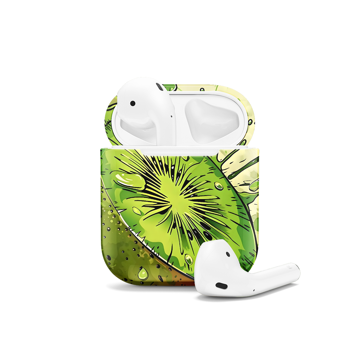 Aesthetic Kiwi Drawing AirPods Case AirPods Pro AirPods Pro 2 AirPods 3 AirPods 2 Glossy 1061 - Image 1