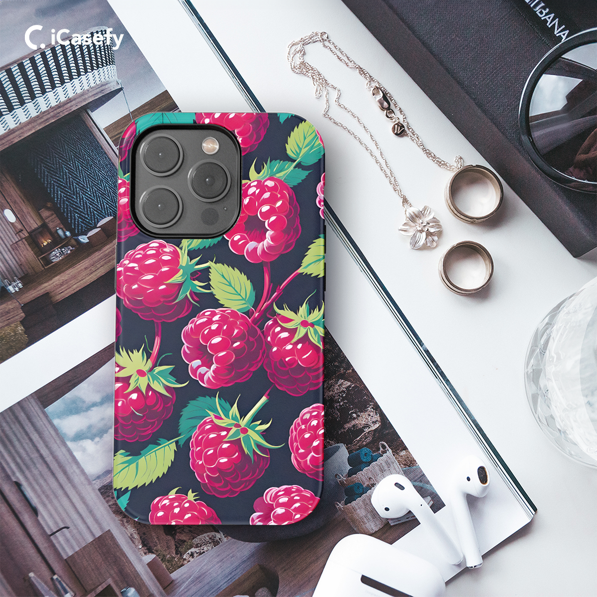 Aesthetic Raspberries Phone Case iPhone Samsung Cover Pixel 1005 - Image 3