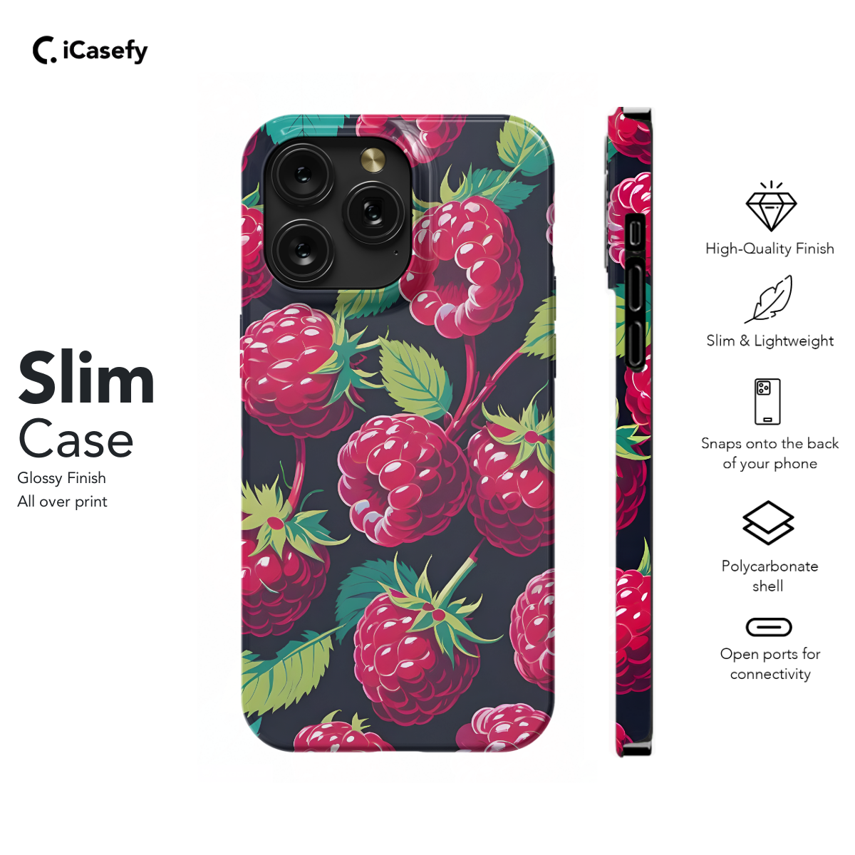 Aesthetic Raspberries Phone Case iPhone Samsung Cover Pixel 1005 - Image 6