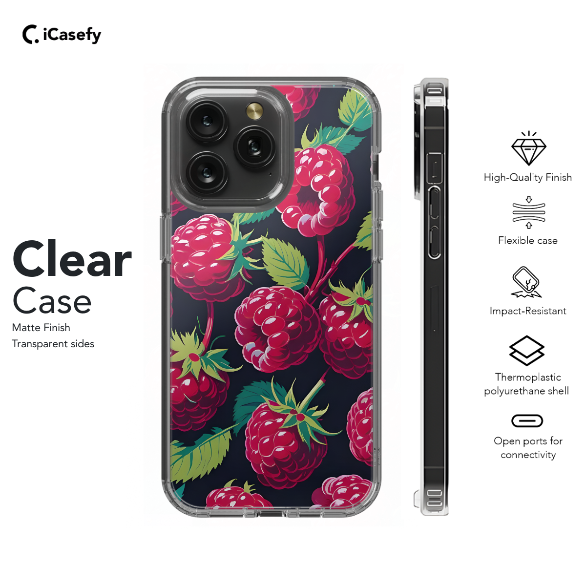 Aesthetic Raspberries Phone Case iPhone Samsung Cover Pixel 1005 - Image 7