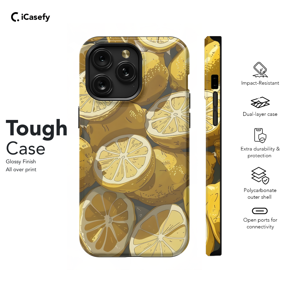 Aesthetic Summer Lemon Phone Case iPhone Samsung Cover Pixel 2 - Image 5