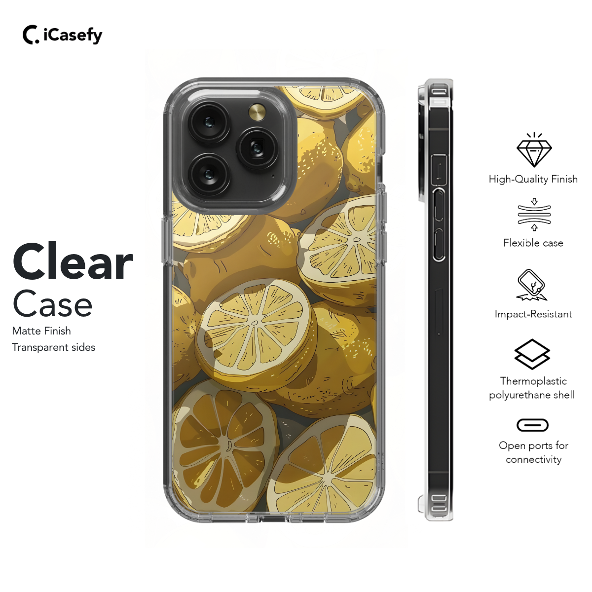 Aesthetic Summer Lemon Phone Case iPhone Samsung Cover Pixel 2 - Image 7