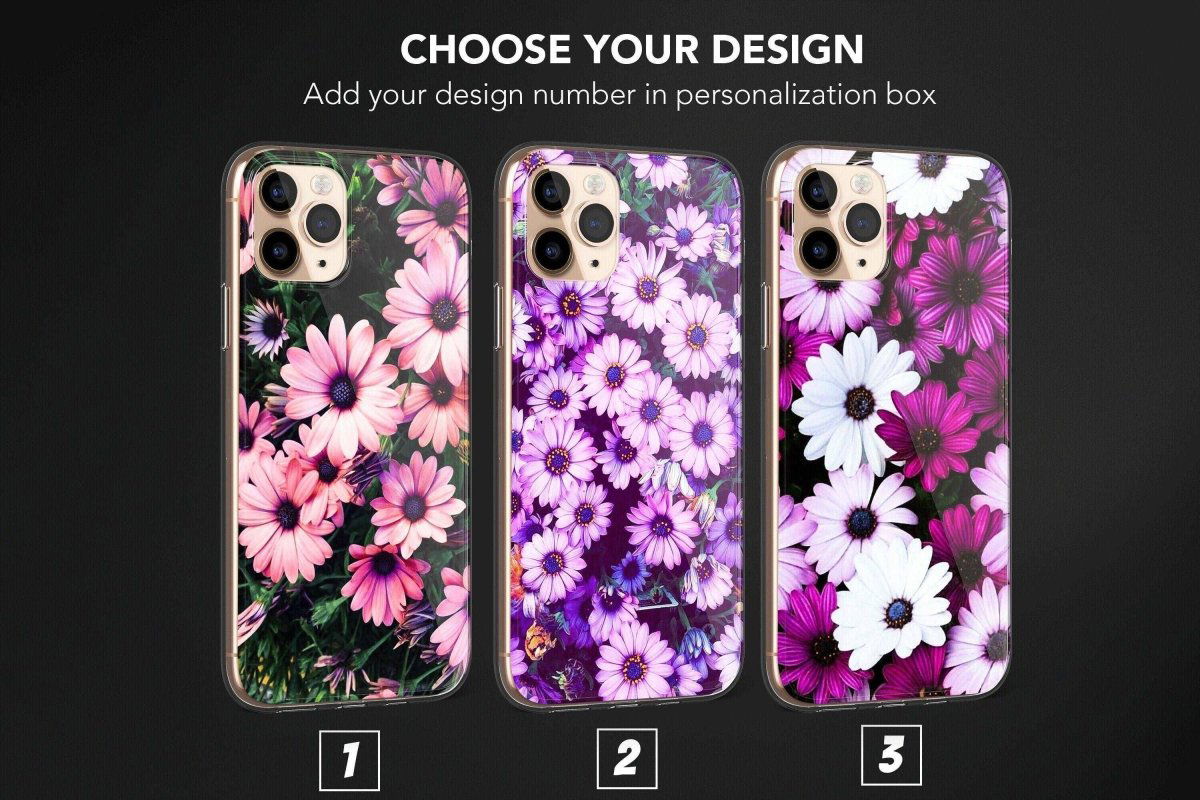 African Daisies Phone Case, Spring Osteospermum Flower Cover - Image 1