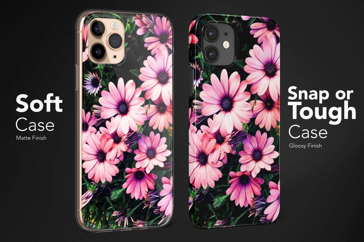 African Daisies Phone Case, Spring Osteospermum Flower Cover - Image 2