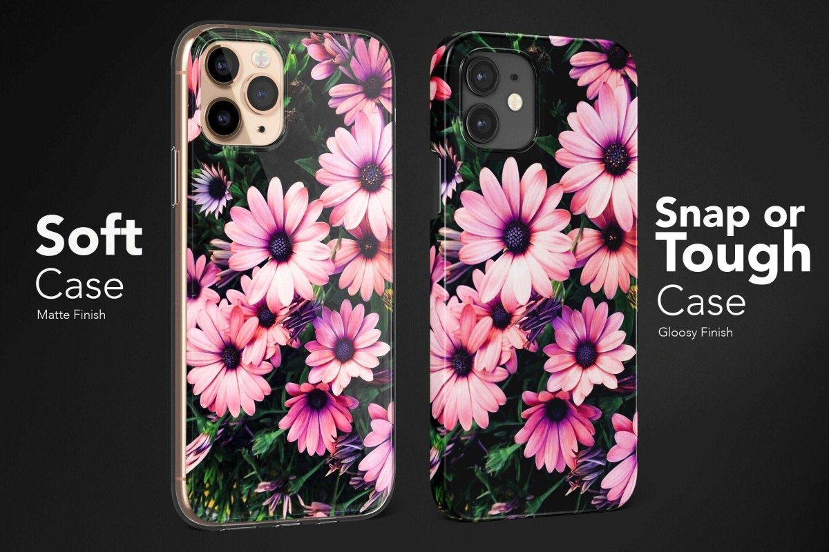 African Daisies Phone Case, Spring Osteospermum Flower Cover - Image 3