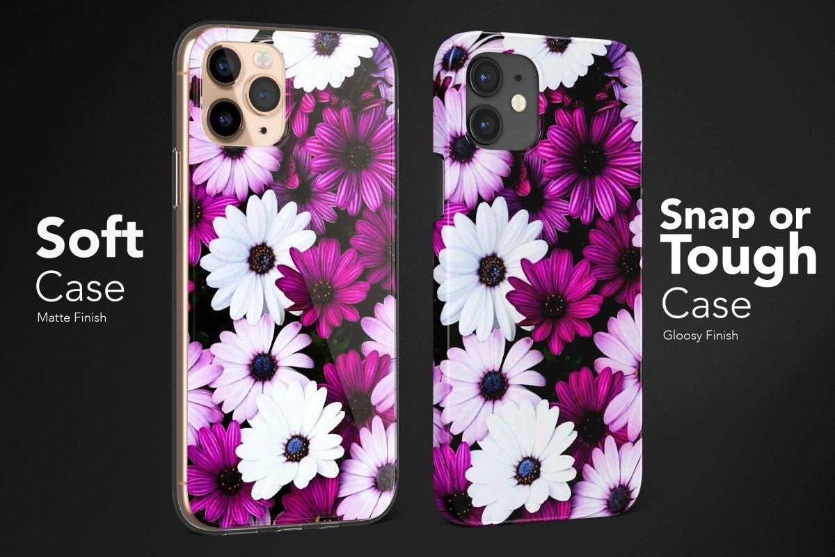 African Daisies Phone Case, Spring Osteospermum Flower Cover - Image 6