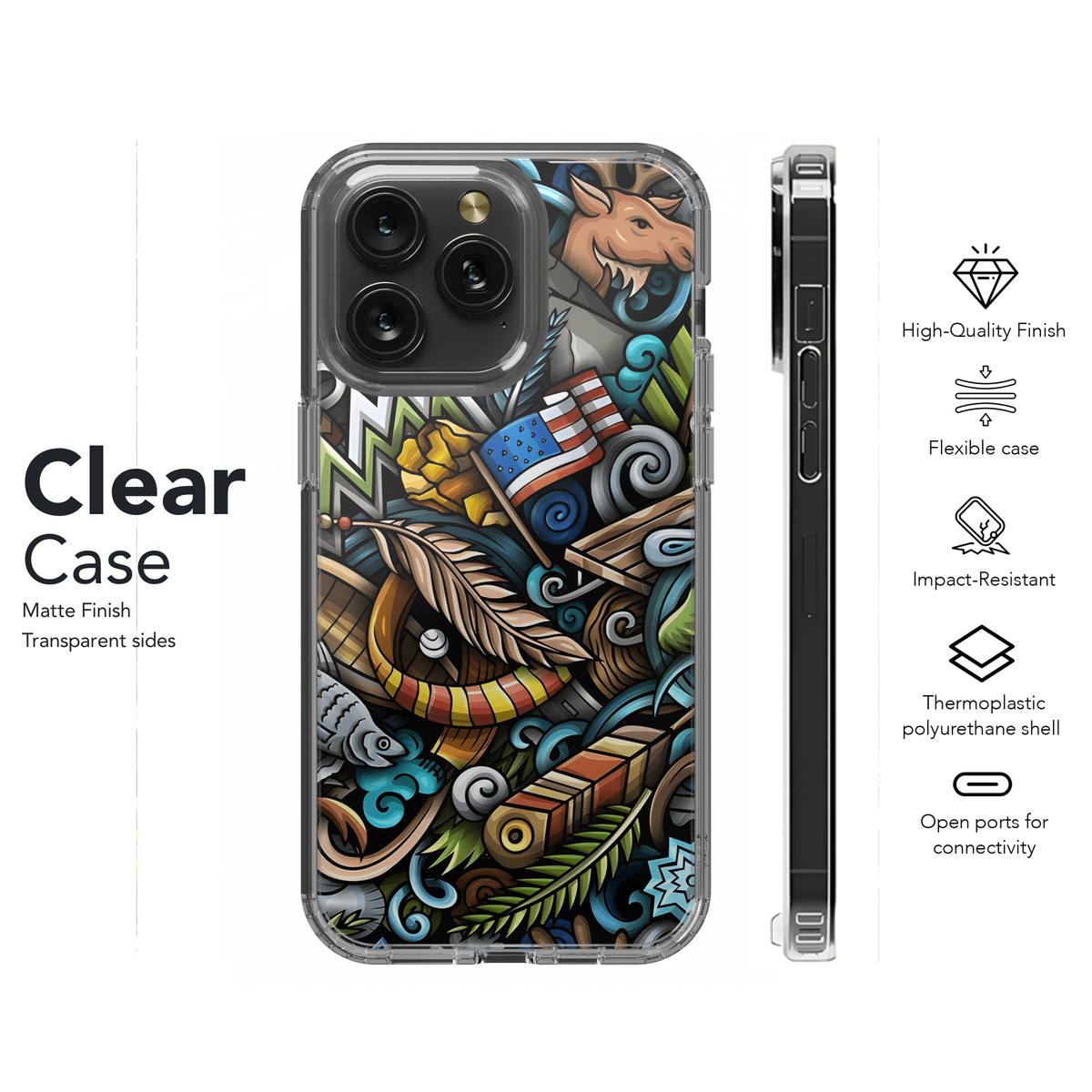 Alaska Cartoon Doodles Seamless Pattern Phone Case iPhone Samsung Cover Pixel 2139 - Image 8