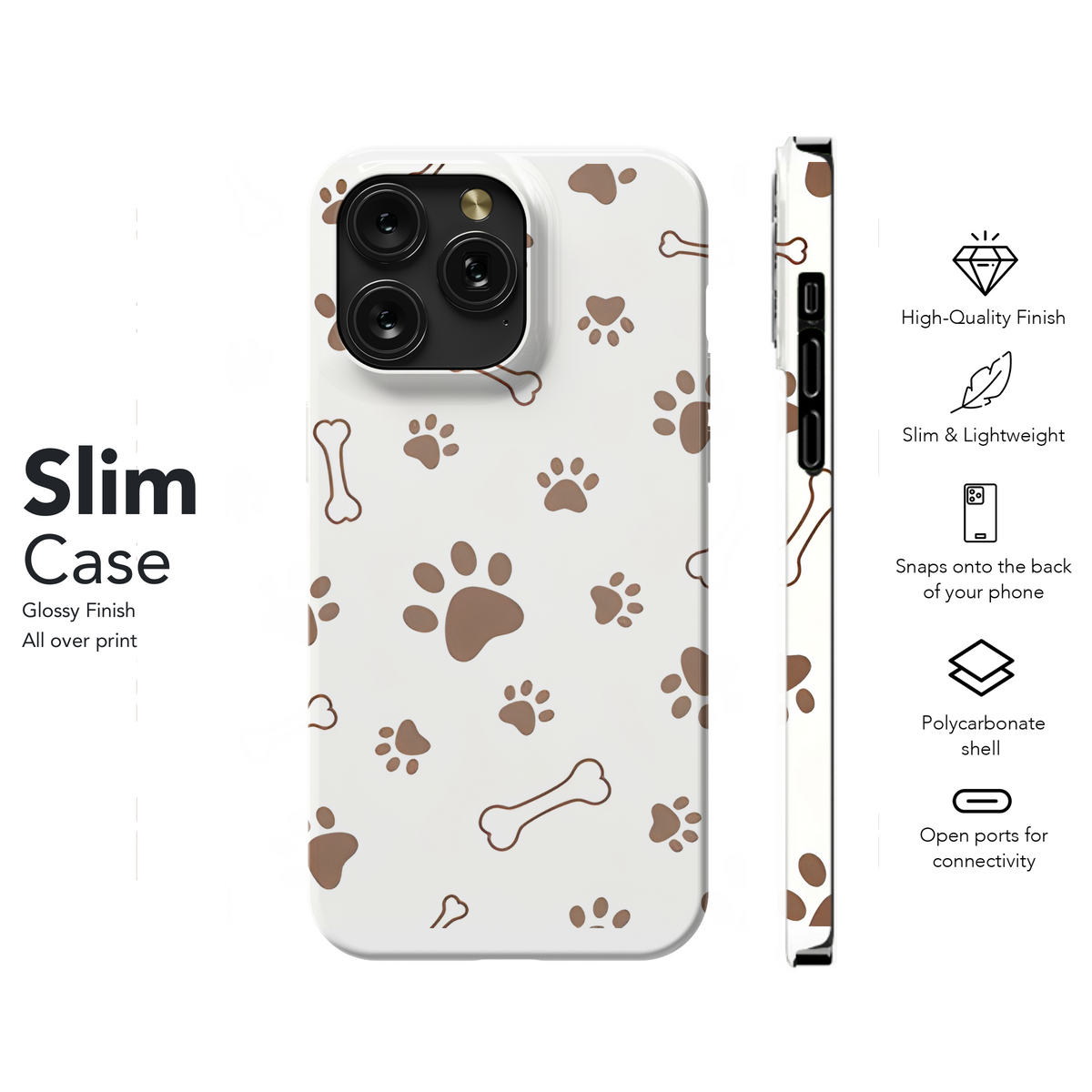 Animal Paw and Bone Pattern Phone Case iPhone Samsung Cover Pixel 2179 - Image 7