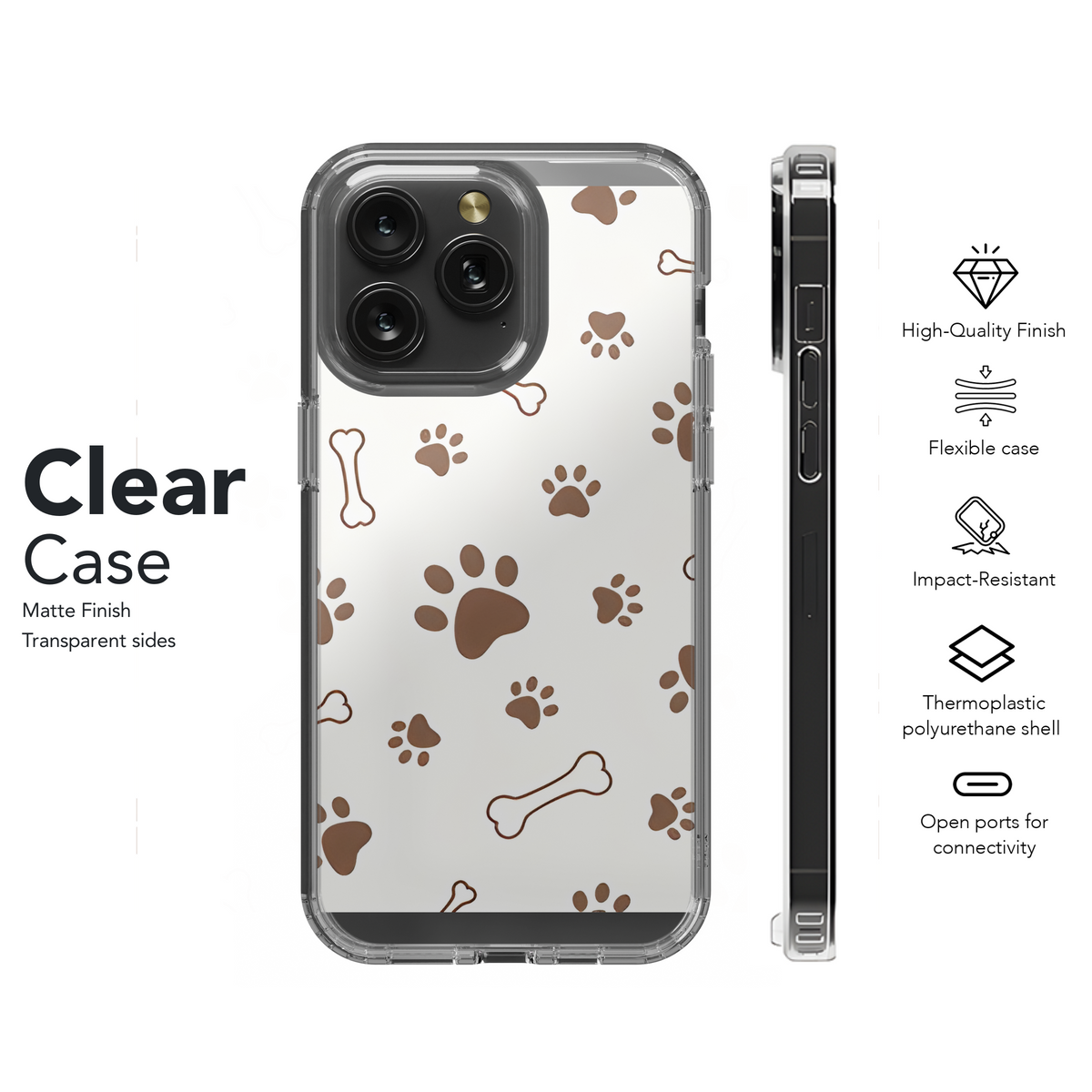 Animal Paw and Bone Pattern Phone Case iPhone Samsung Cover Pixel 2179 - Image 8