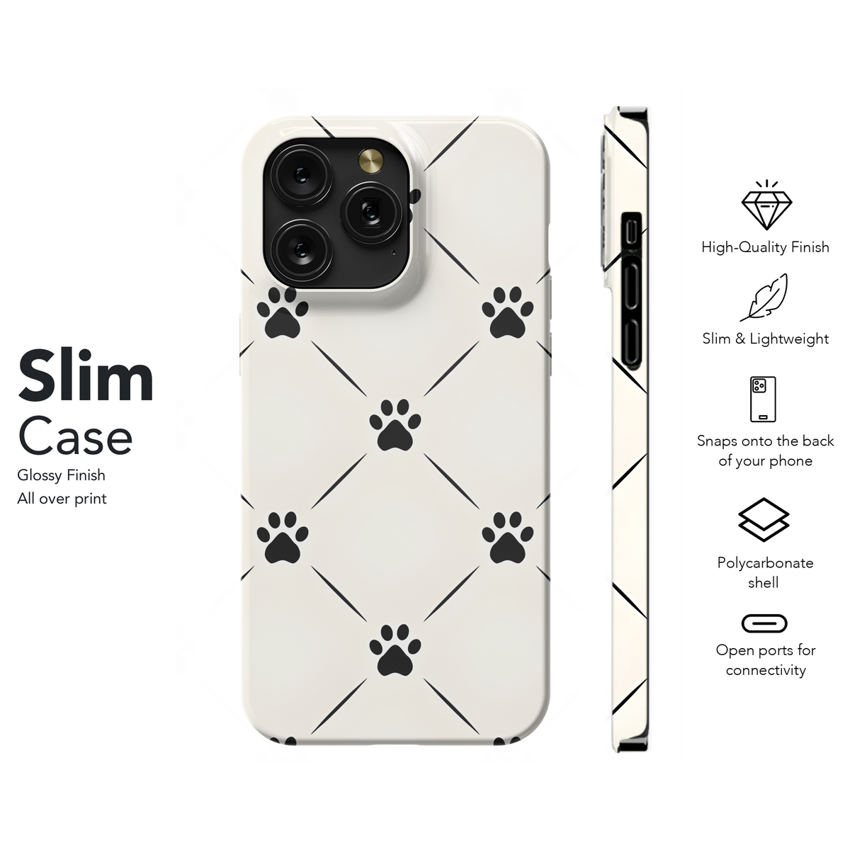 Animal Paw Footprint Phone Case iPhone Samsung Cover Pixel 3703 - Image 7