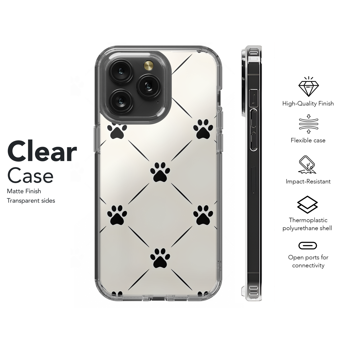 Animal Paw Footprint Phone Case iPhone Samsung Cover Pixel 3703 - Image 8