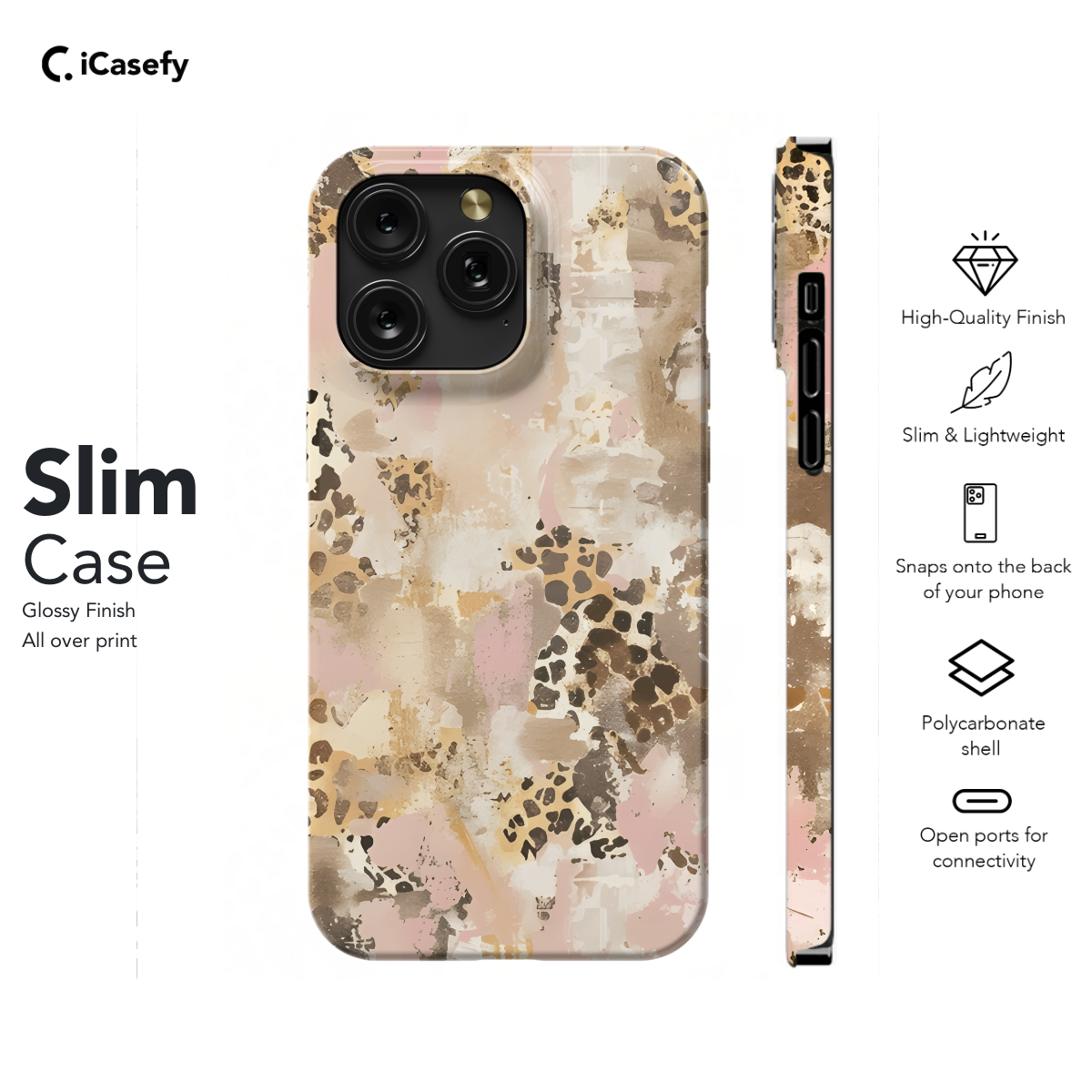 Animal Print Abstract Leopard, Tiger Watercolor Phone Case iPhone Samsung Cover Pixel 1299 - Image 6