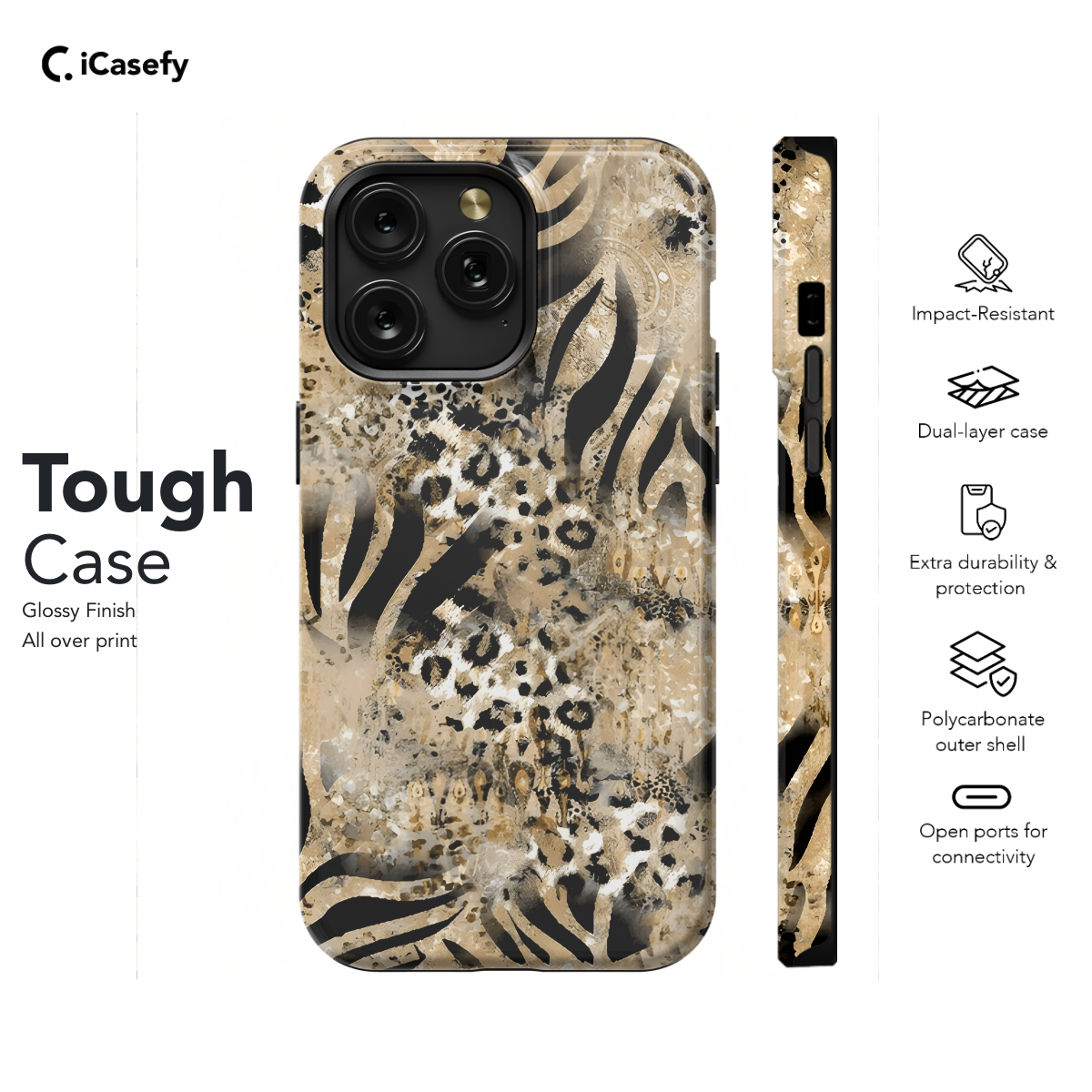 Animal Print Abstract Zebra Wild Tiger Leopard Skin Phone Case iPhone Samsung Cover Pixel 1300 - Image 5