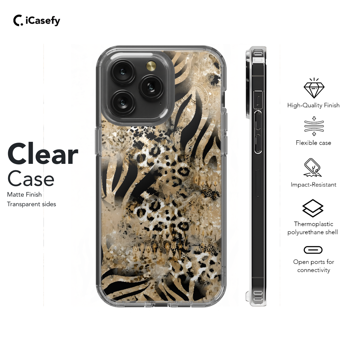 Animal Print Abstract Zebra Wild Tiger Leopard Skin Phone Case iPhone Samsung Cover Pixel 1300 - Image 7