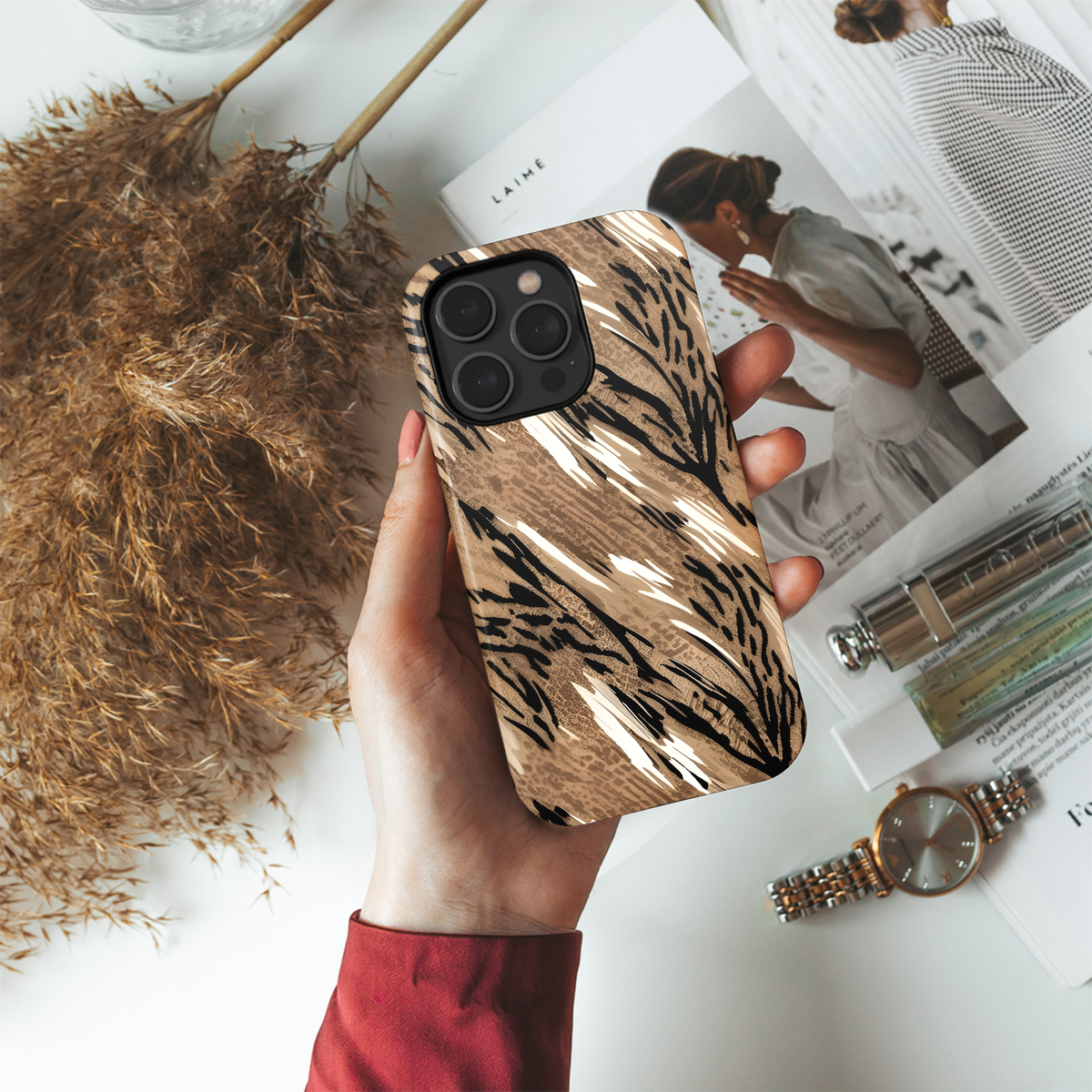 Animal Print Dress Phone Case iPhone Samsung Cover Pixel 3511 - Image 4