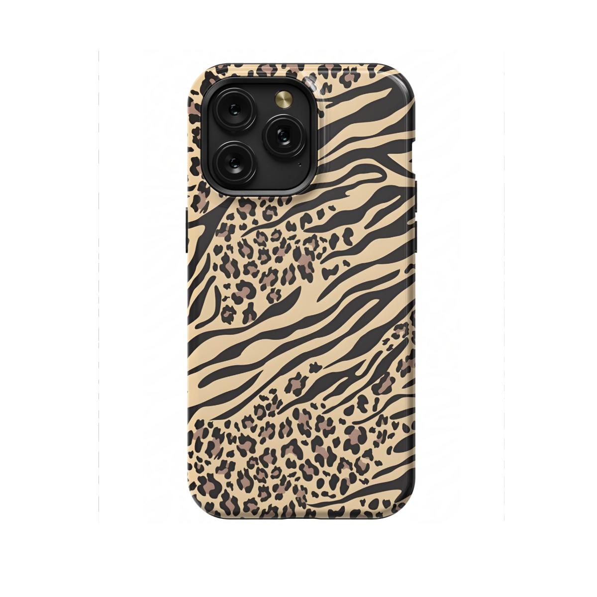 Animal Print Leopard and Zebra Texture Mix Phone Case iPhone Samsung Cover Pixel 1301 - Image 1