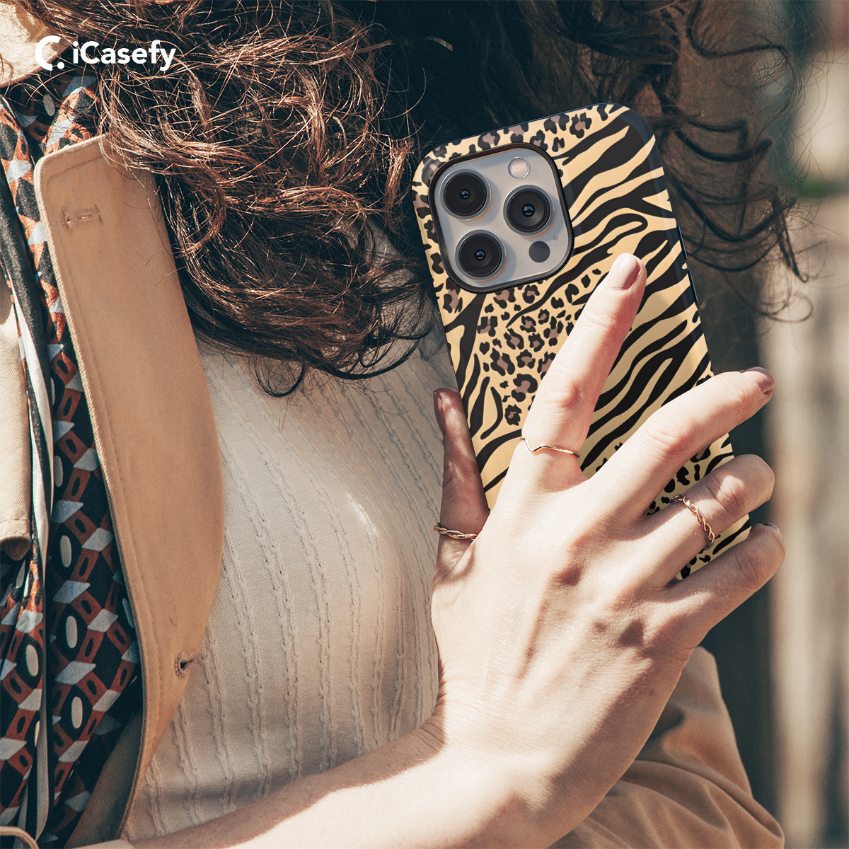 Animal Print Leopard and Zebra Texture Mix Phone Case iPhone Samsung Cover Pixel 1301 - Image 4