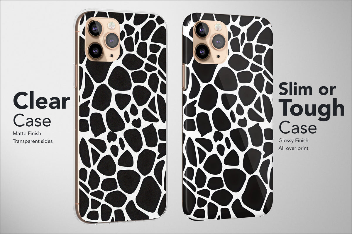 Animal Print Phone Case Black White Cheetah Zebra Leopard Cover - Image 2