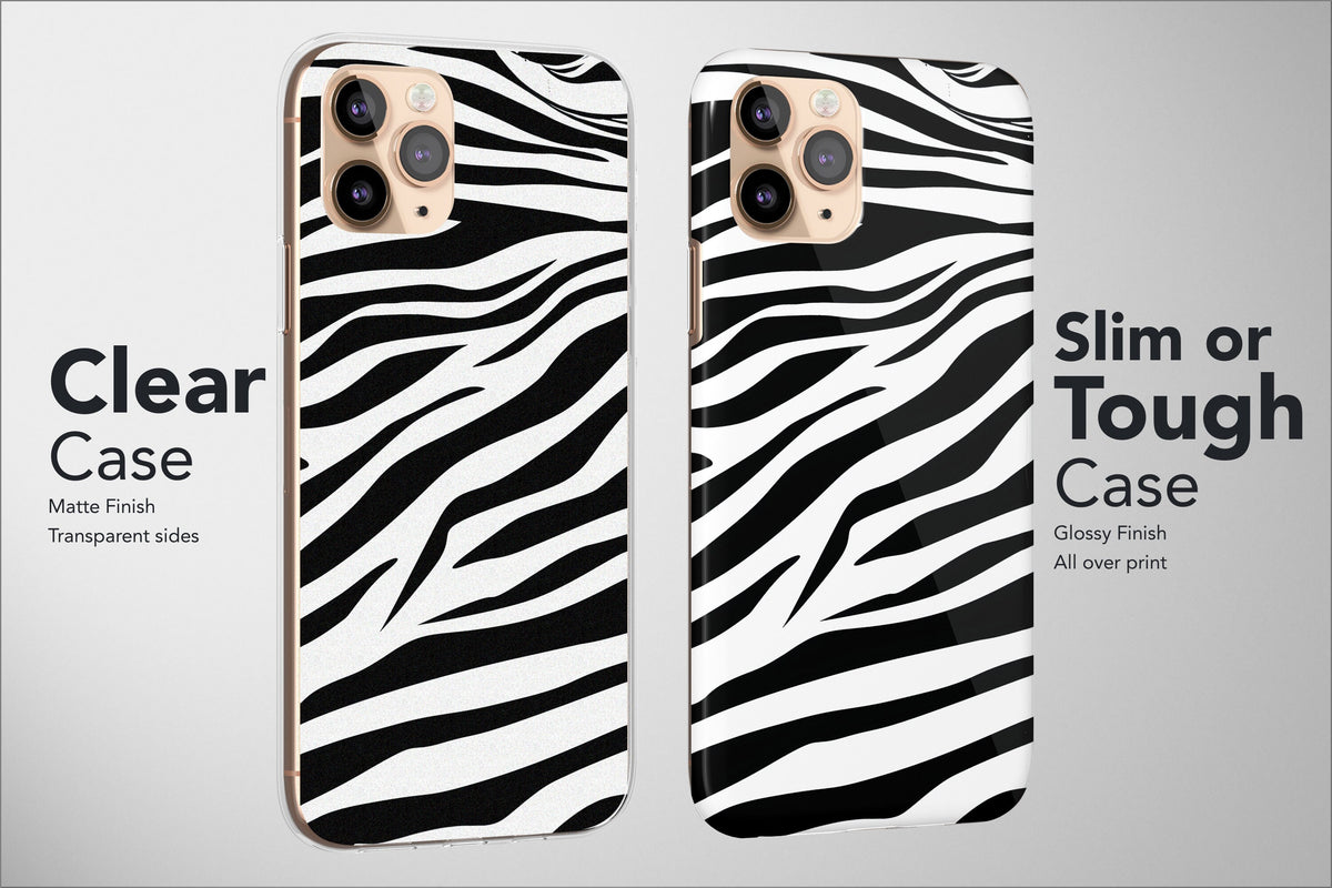 Animal Print Phone Case Black White Cheetah Zebra Leopard Cover - Image 5