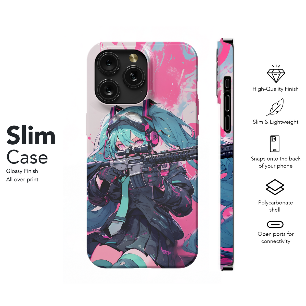 Anime Cyberpunk Rebecca Phone Case iPhone Samsung Cover Pixel 3715 - Image 7