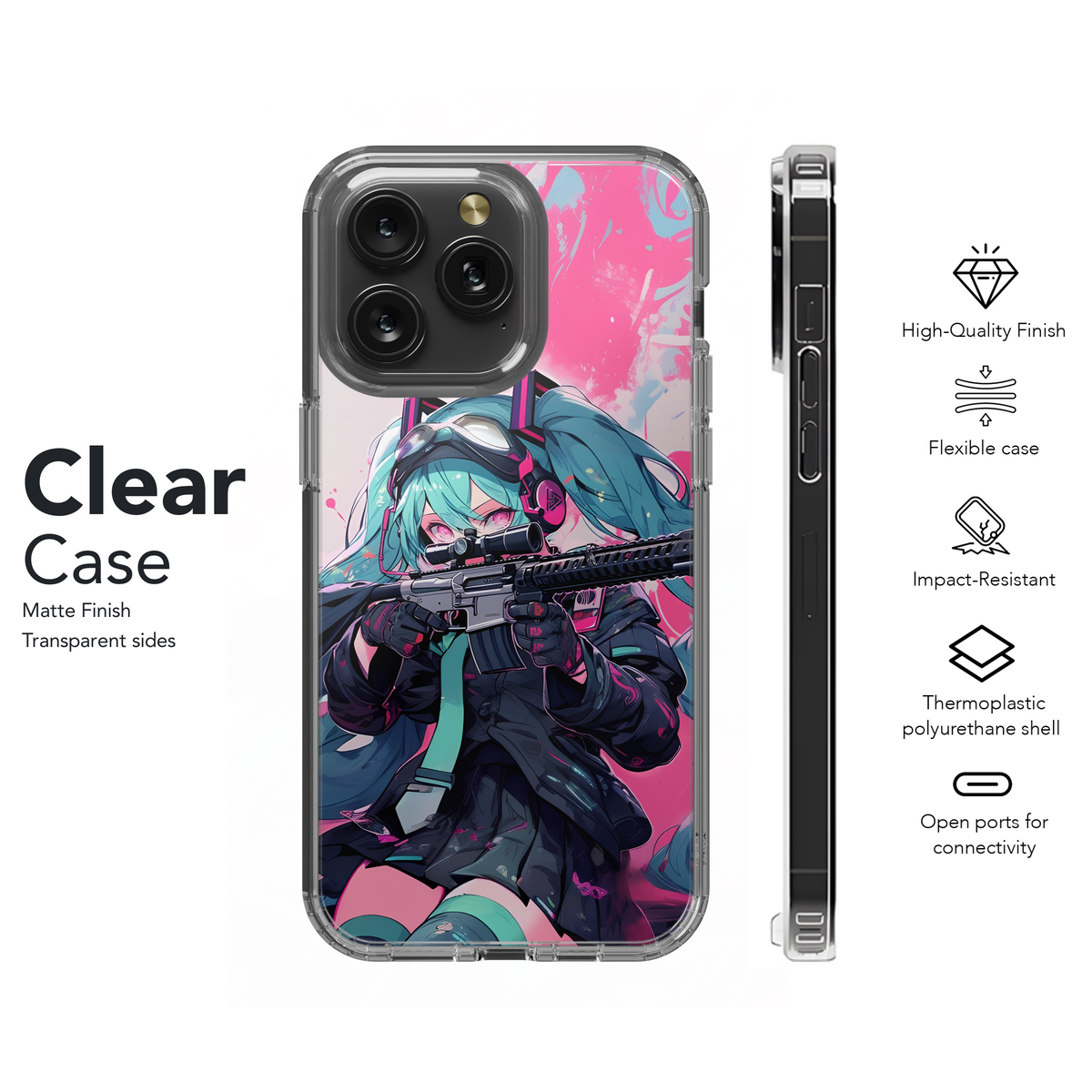 Anime Cyberpunk Rebecca Phone Case iPhone Samsung Cover Pixel 3715 - Image 8