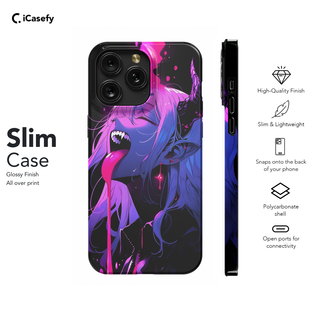 Anime Girl Gothic Phone Case iPhone Samsung Cover Pixel 632 - Image 6