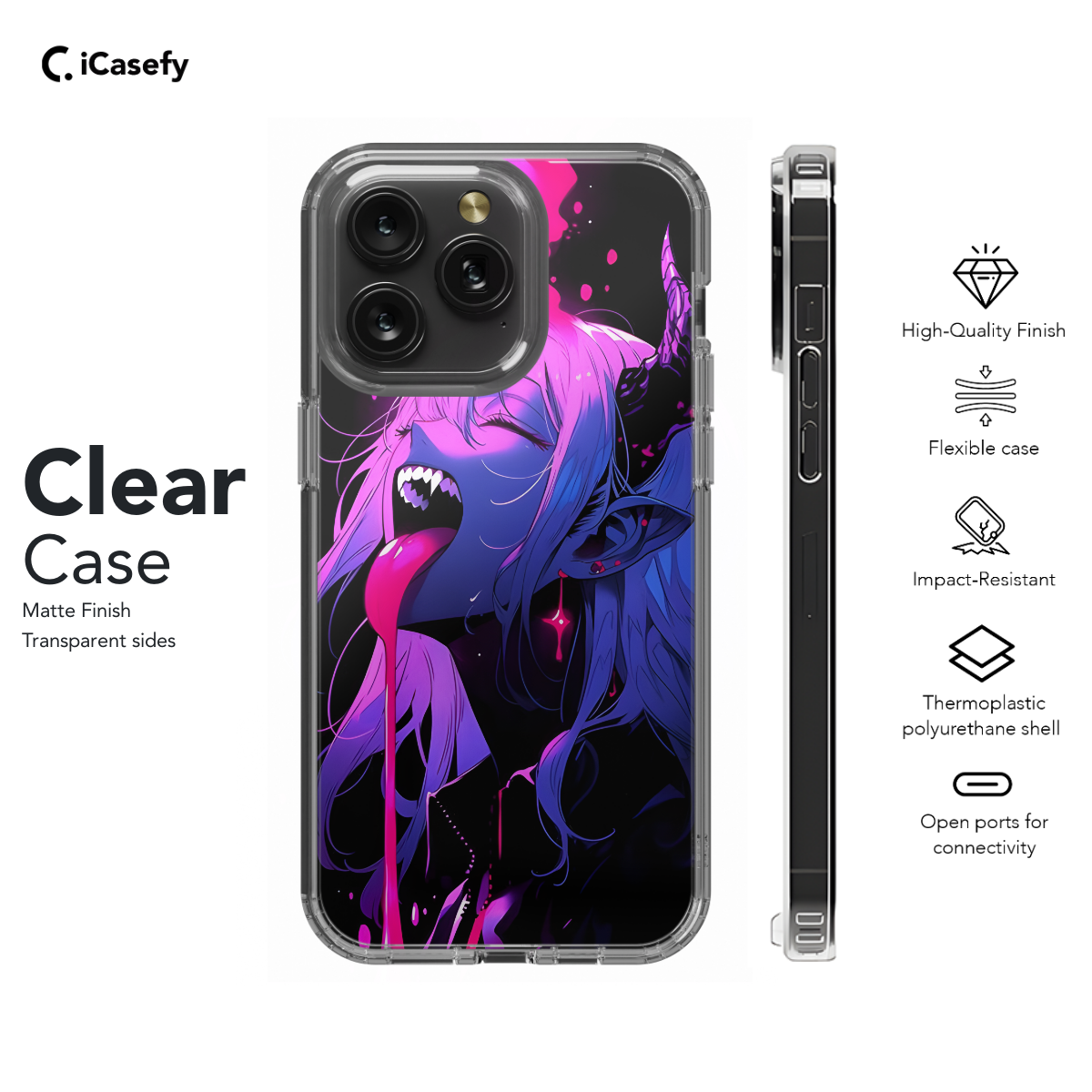 Anime Girl Gothic Phone Case iPhone Samsung Cover Pixel 632 - Image 7