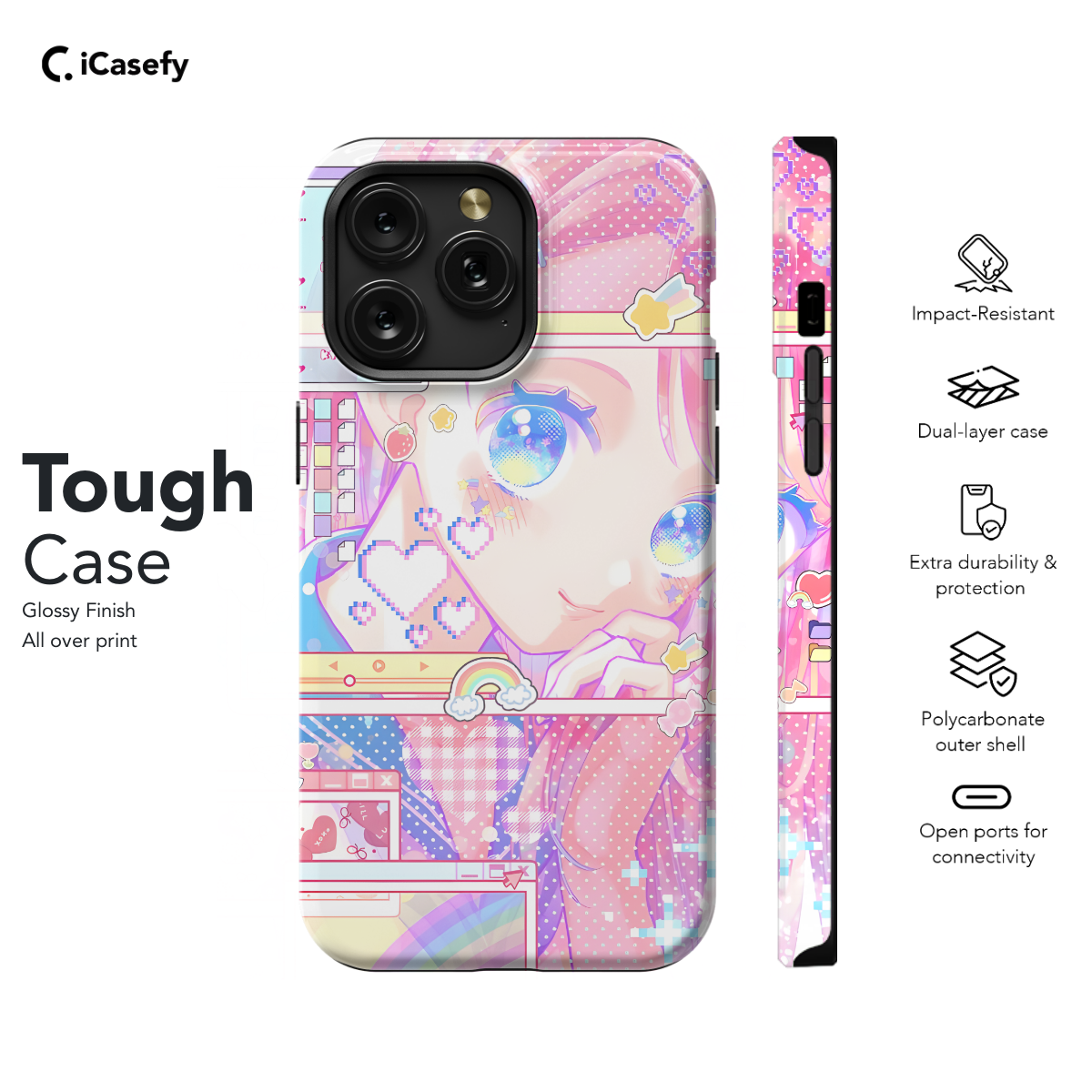 Anime Shoujo Aesthetic Manga Phone Case iPhone Samsung Pixel & More 480 - Image 5