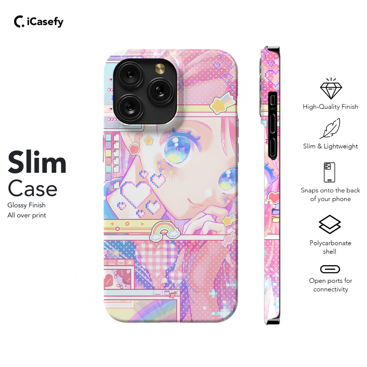 Anime Shoujo Aesthetic Manga Phone Case iPhone Samsung Pixel & More 480 - Image 6