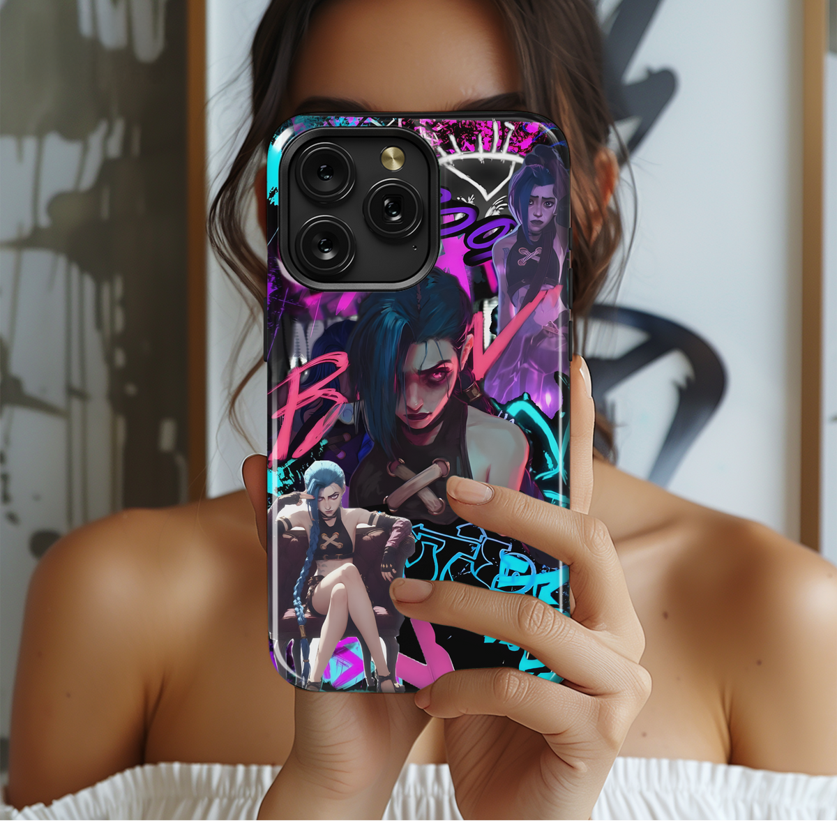 Arcane Cyberpunk Style Phone Case iPhone Samsung Cover Pixel 4053 - Image 2